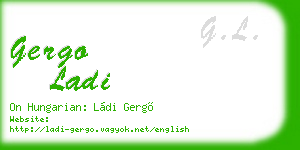 gergo ladi business card