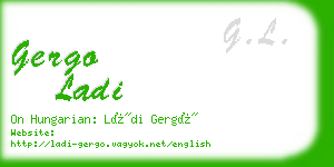 gergo ladi business card